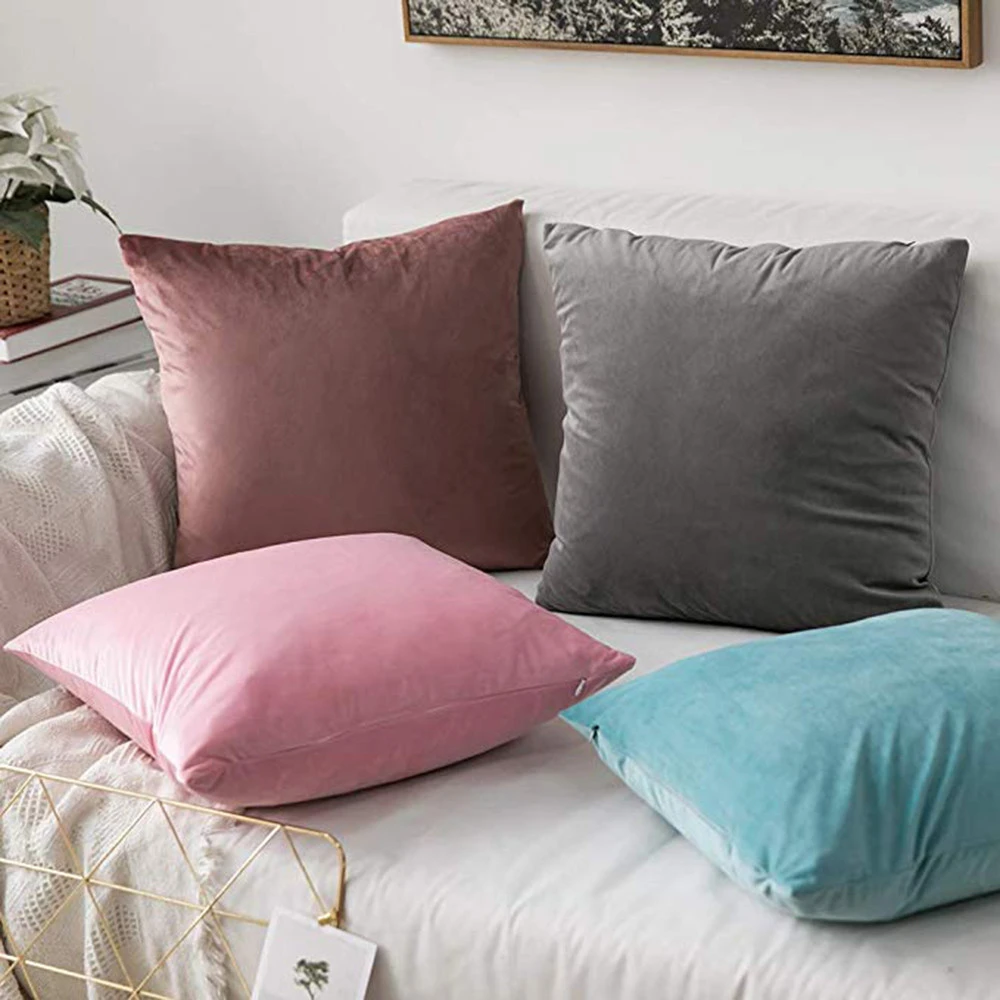 Pillow Case 60 X 60 Cm Velvet Soft Decorative Square Pillow Covers Cushion Case For Bedroom 1026 Pillow Case Aliexpress