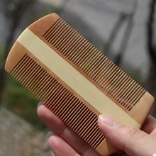 Головка деревянный гребень для волос для вычесывания вшей 10*6 см