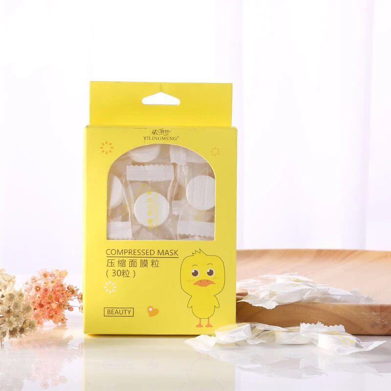 

Compress Facial mask paper 30 pills Disposable Facial mask paper compress Mask granule