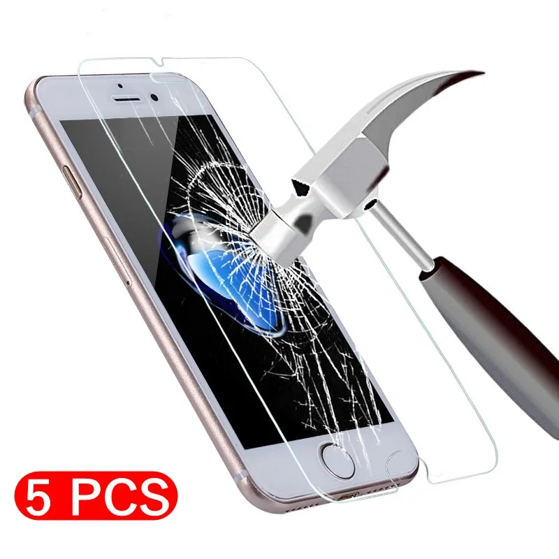 5 шт. защита для экрана из закаленного стекла iPhone 11 Pro X 12 мини XS MAX XR 6s 6 7 8 плюс 5S SE 2020