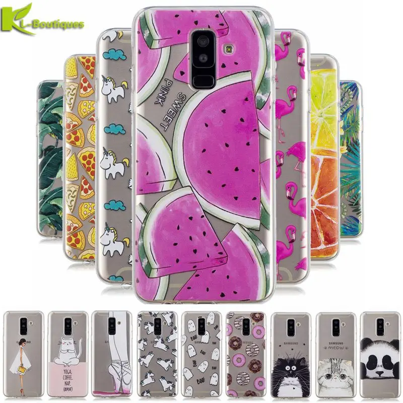 

Case on for Samsung Galaxy A6 Plus 2018 Case Cover Cute Cartoon Clear Soft TPU Silicone Phone Cover for Samsung A6 Plus A6+ 2018
