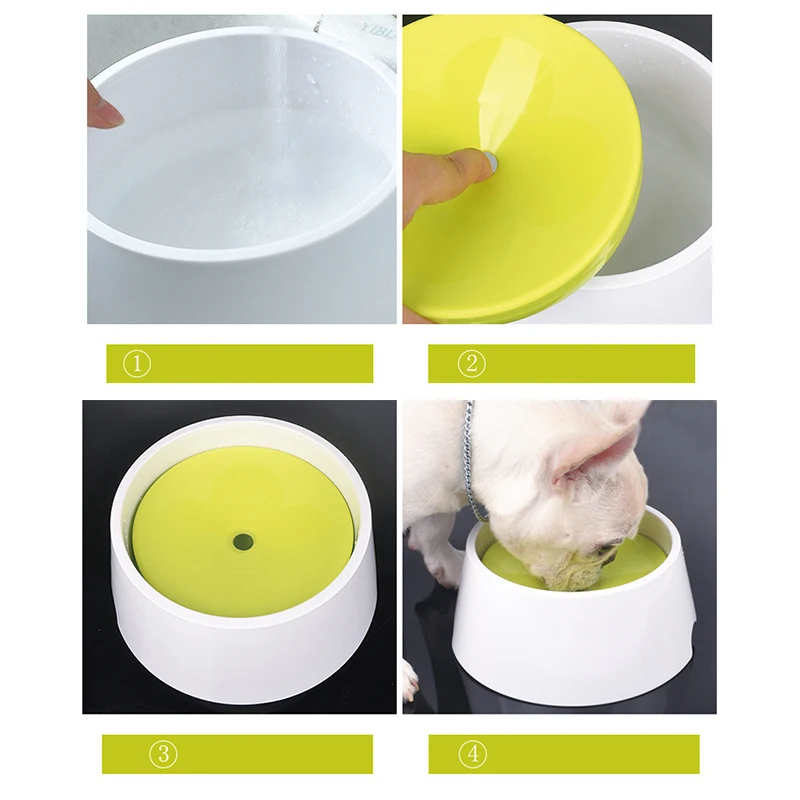 Ceny Karmnik dla zwierząt 1000 ml kot pływające miska dla psa Puppy nie zwilżania do karmienia kotów kotek miska do picia wysokiej jakości plastikowe podajniki wody