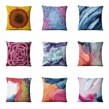 

Super Soft Velvet Cushion Abstract Watercolor Art Cushion Decorative Pillow Home Pillow Decoration Sofa Throw Pillow Almofadas
