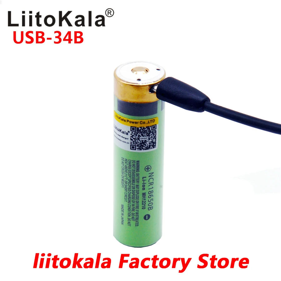 2 шт LiitoKala USB 18650 аккумулятор 3,7 V 18650 3400mAh литий-ионная USB перезаряжаемая батарея со светодиодный индикатор светильник DC-Charging