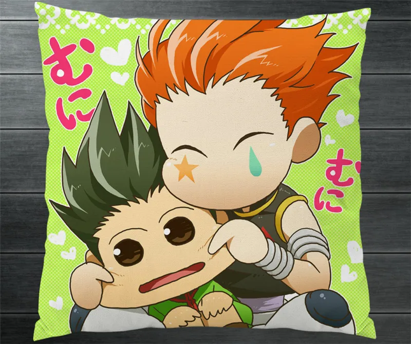 HUNTER X GON FREECSS Hisoka Двусторонняя наволочка с мультяшным принтом Манга Аниме Подушка