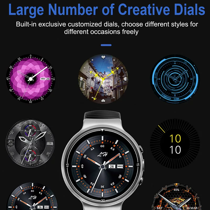 

2018 New GPS Smart watch 4G Bluetooth Heart Rate 1GB RAM 16GB ROM nona sim card HD Camera WIFI call music intelligent wristwatch