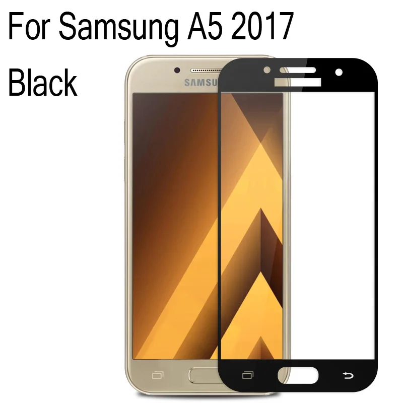 Thouport стекло для samsung Galaxy A5 A520 полное покрытие экрана Защитная пленка Закаленное стекло для samsung A5 - Цвет: Black A520