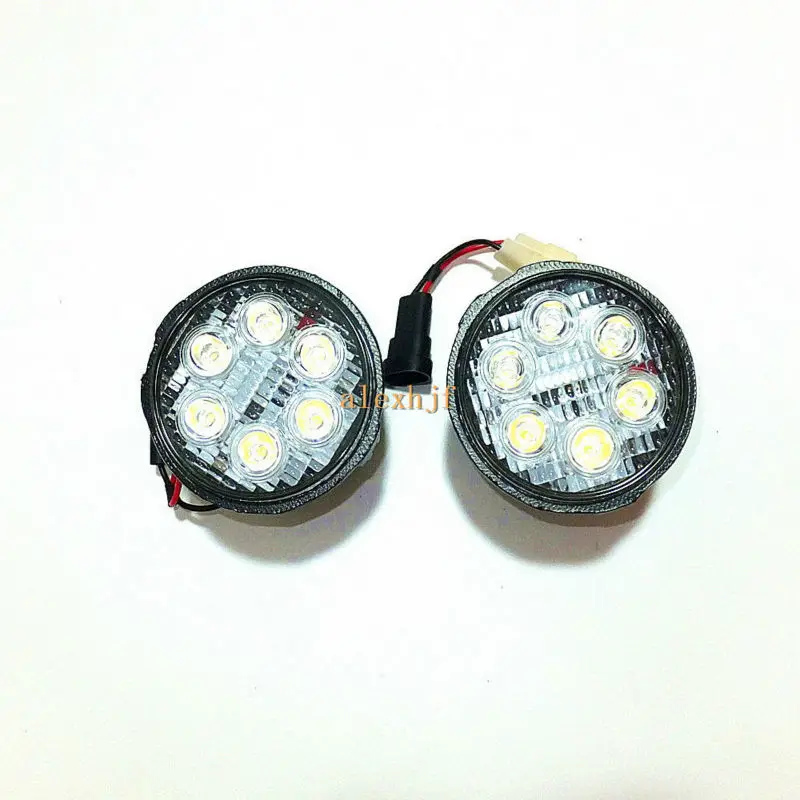 

July King 6500K 18W LED Fog Lamps DRL Case for Nissan Cube Evalia Juke Murano Note Patrol Quest Sunny Tiida Rouge Versa etc