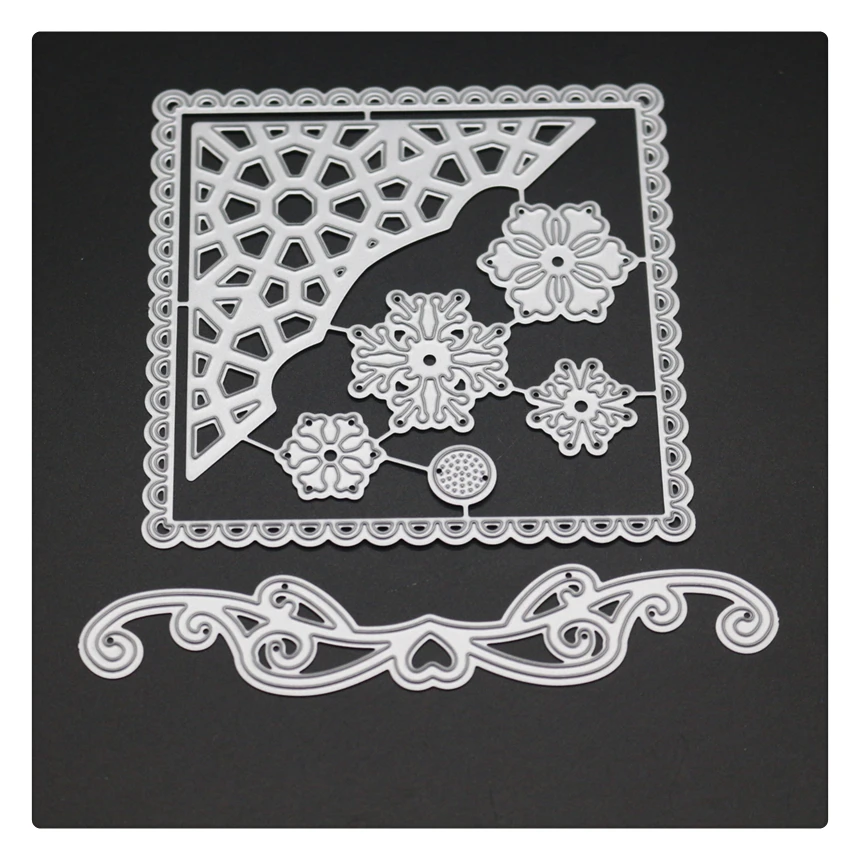 

1748 Flowers Cover Scrapbook Metal Cutting Dies For Scrapbooking Stencils DIY Album Cards Decoration Embossing Folder Die Cuts