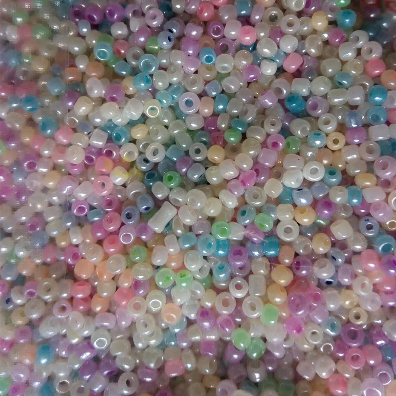 1500pcs 2mm 800pcs 3mm 250pcs 4mm DIY/Handmade Round Loose Spacer Glass Smooth Seed Beads for Jewelry Making Gold Multi | Украшения и
