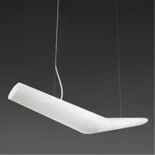 Современный L135cm Artemide Mouette светодиодный белый акриловый подвесной светильник, лампа для офиса, ресторана, зала, белая PC ПВХ лампа для подвесного потолка