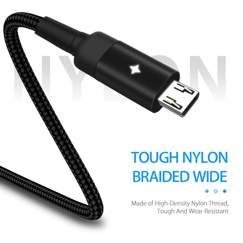 Умный светодиодный кабель mi cro Usb type C для быстрой зарядки Usbc QC 3,0 QC3.0 для Xiaomi mi A3 mi 9 Black Shark 2 Pro power Bank mi cro-usb