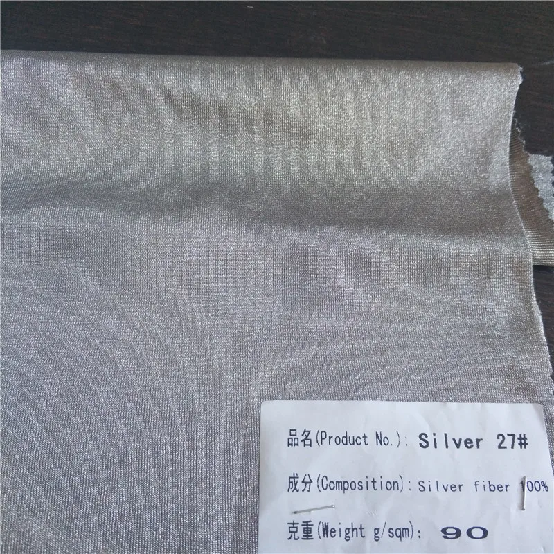 27# 100% silver fiber shielding fabric radiation protection fabric