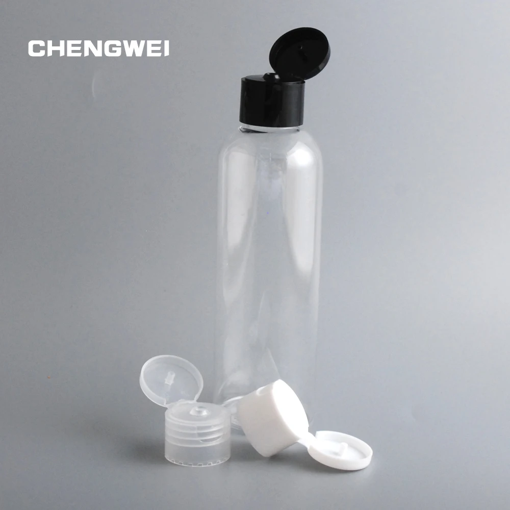 Chengwei 5 шт. 40 мл Прозрачный Пластик трубки Алюминий винт Кепки Пробирки Пустые Ясно ПЭТ Косметический Трубки Давление чувствительны