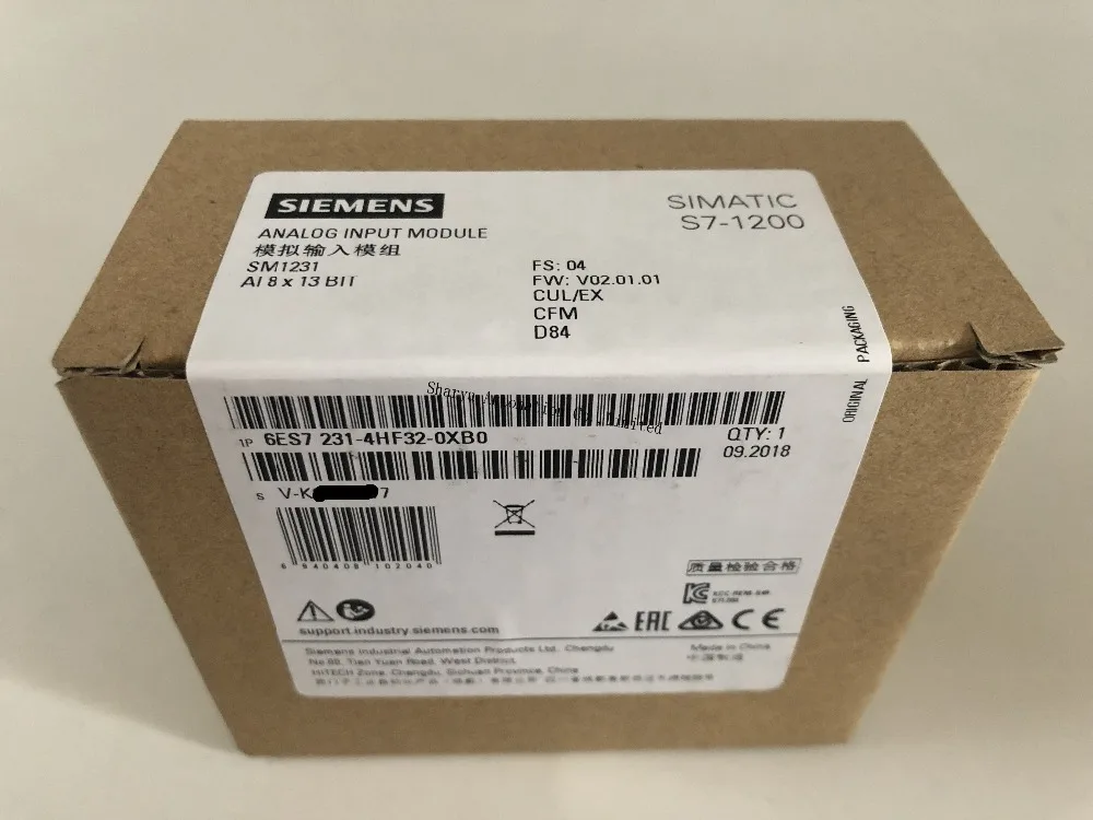 

Original SIMATIC S7-1200 Analog input SM 1231 Module 6ES7231-4HF32-0XB0 6es7231-4hf32-0xb0 1200 module 12 bit+sign (13 bit ADC)