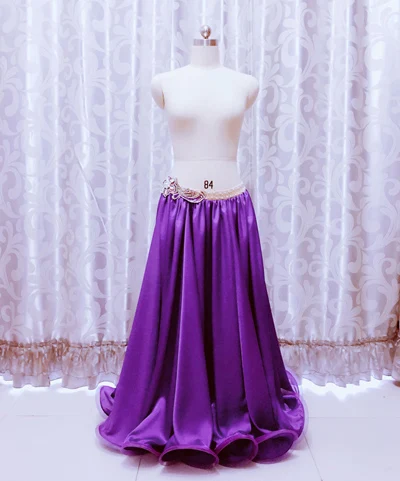 Производительность танец живота одежда ручной работы бюстгальтер топ+ короткая юбка 2шт костюм для танца живота фиолетовый комплект девушки бальные танцы костюмы - Цвет: Just Skirt