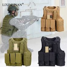 

LIXINLINAN Tactical Vest Amphibious Battle Military Molle Waistcoat Combat Assault Plate Carrier Vest Hunting Protection Vest