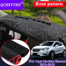 Автомобильный стильный Противоскользящий коврик для Opel Mokka Encore 2013- LHD с рисунком розы, коврик на приборную панель, защитный коврик, абажур, чехол для подушки
