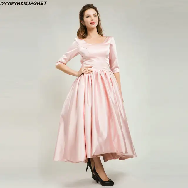 Prom Dress with Sleeves and Bow On Back