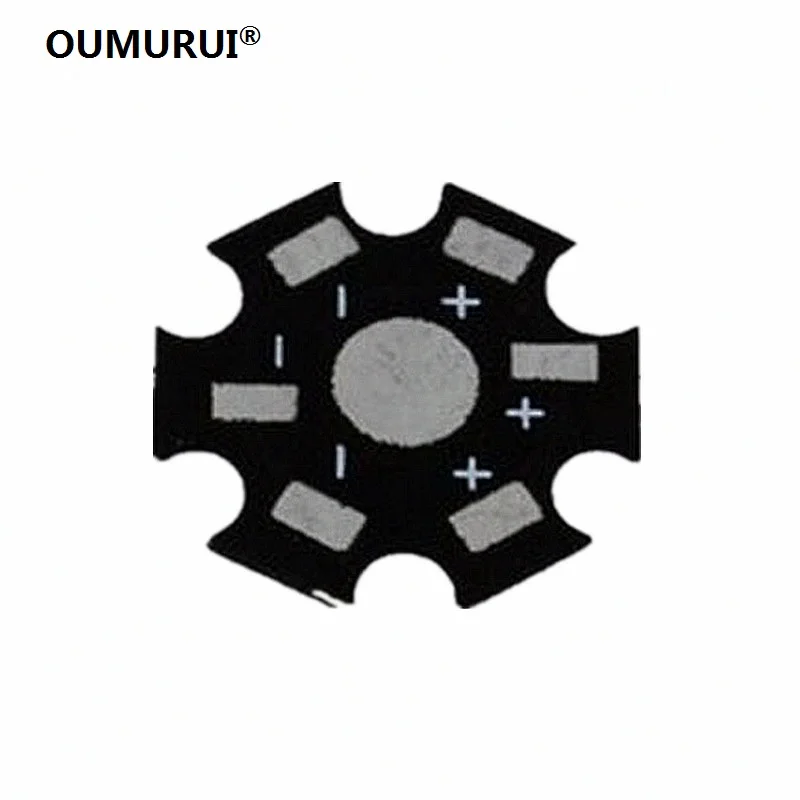 100 шт./лот 1 Вт 3 Вт 5 Вт высокомощный светодиодный радиатор алюминиевая Базовая пластина