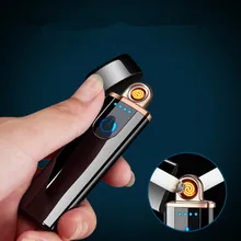 Jeebel Usb Charge Electronic Lighter Windproof Thin Male Personality Women Electric Heating Wire Colorful Cigarette Lighter