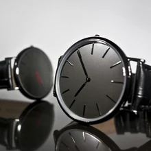 Relojes noir bande mâle horloges 2016 conception chine professionnel montre producteur classique horloges visage
