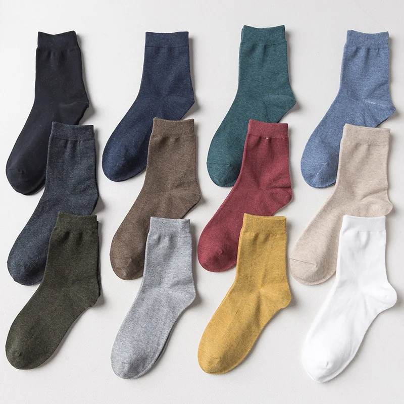 12 пар/кор. карамелла,, зимние носки, модные однотонные носки, женские длинные носки из хлопка, 53012