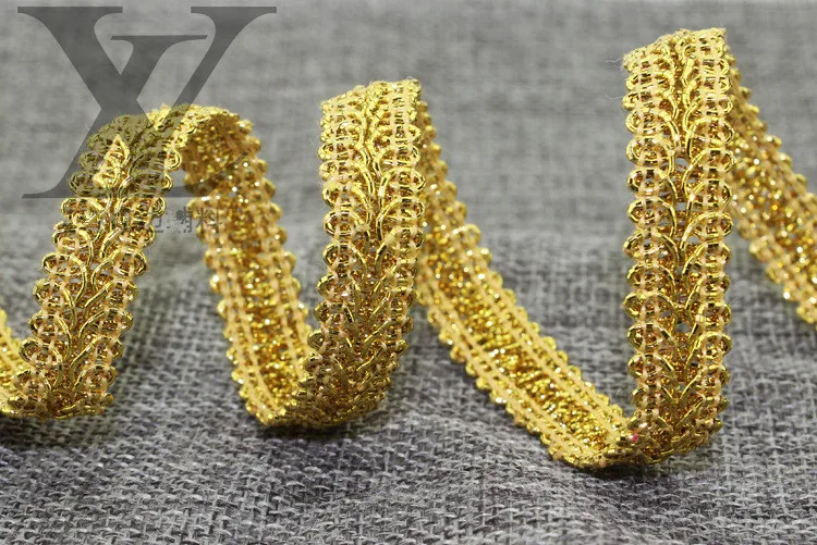 The Centipede Lace Trim 1.3 CM Wide Gold/Silver Threads Garment ...