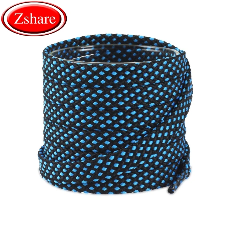 

1Pair Two-color Flat Shoelaces Polyester Sneaker Shoe Lace Colors Checkered Double Layer Hollow Flat Shoelaces 100/120/140CM
