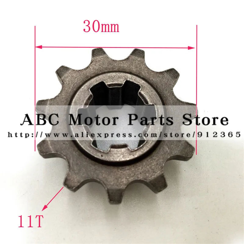 Передняя шестерня T8F 11 14 17 20 T зубчатая для 47cc 49cc Minimoto мини внедорожный велосипед
