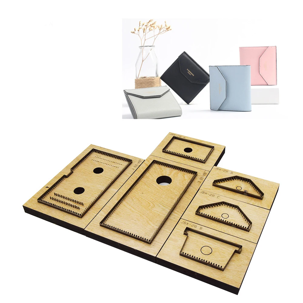 NEW Leather Die Cutter Japan Steel Blade Wooden Bifold Wallet Craft Punch Tool Cutting Knife Mould | Дом и сад