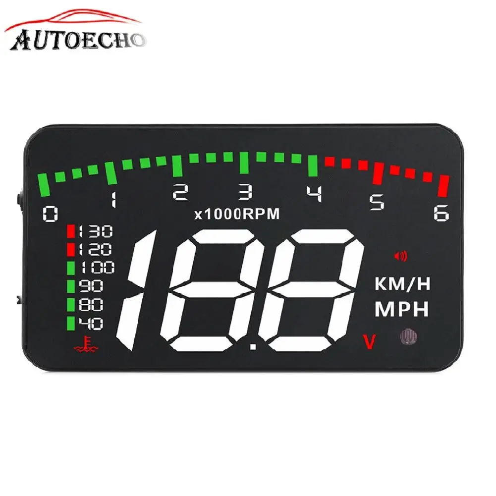 

A900 Car Head-Up Display OBD2 II HUD Projector Speedometer MPH KM/h Speed Warning Temperature Humidity Monitor Head-Up Display