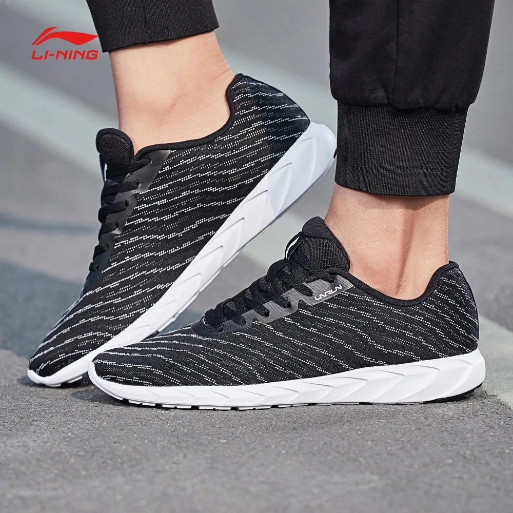 Li Ning Men BASIC RUNER Running Shoes Mono Yarn Breathable LiNing Light