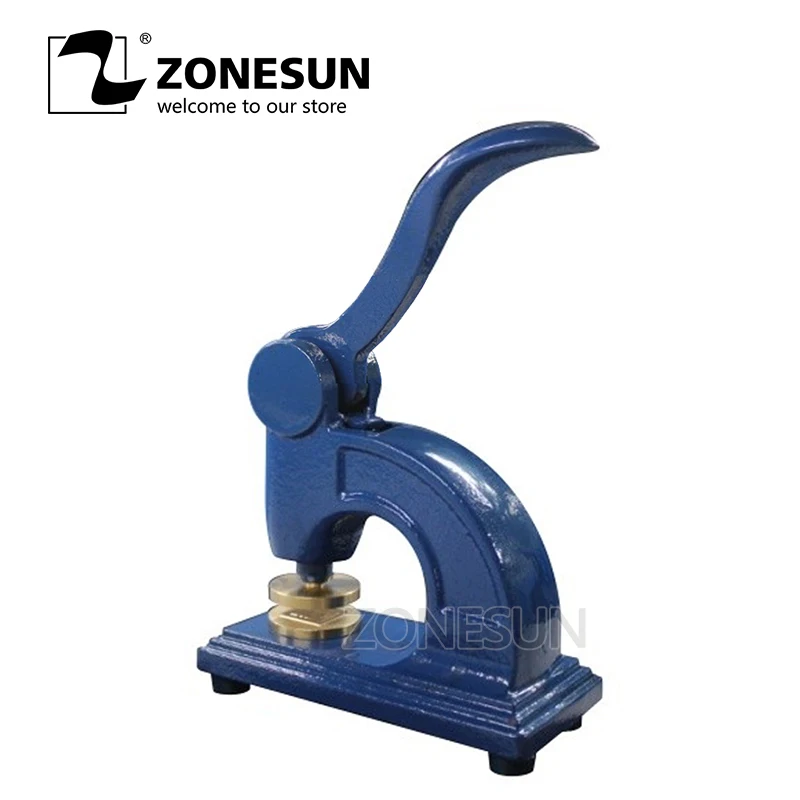 

ZONESUN HF1 Design Customize Logo Embossed Stamp Stainless Steel Seal for Office Bussiness And Unversity Document