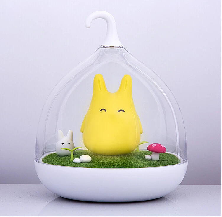 Милый портативный сенсорный светильник Totoro для птичек USB светодиодный ночник