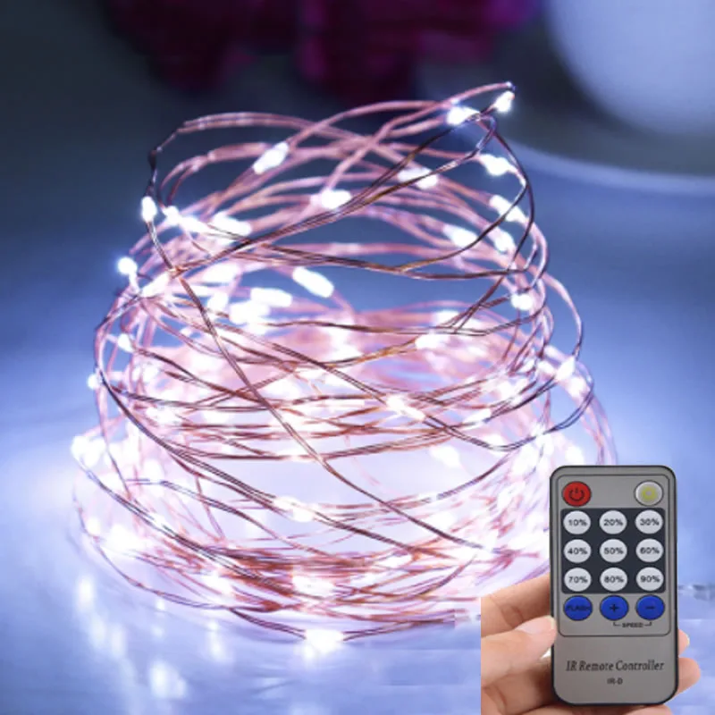 

99Ft/30m 300 Leds Copper Wire LED String Lights Starry Lights Fairy lights+ Power Adapter+Remote Control