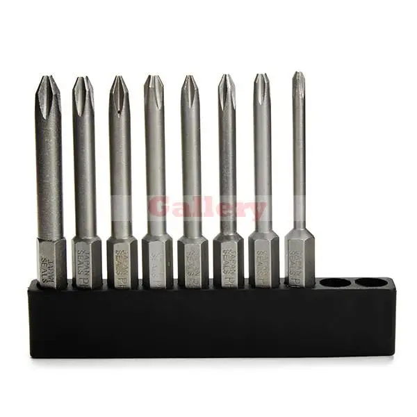 

8 Pcs 65mm Length Hex Shank Magnetic Phillips Cross Head Screwdriver Bits Screwdriver