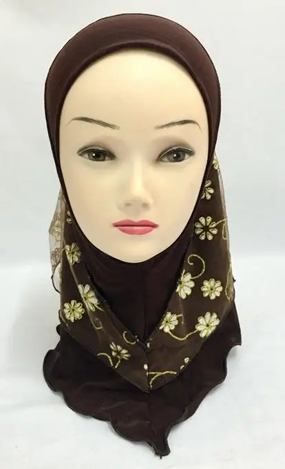 Детские мусульманские шляпы для девочек хиджаб исламский, арабский исламские чашки шарф Рамадан головной убор Средний Восток капот Amira