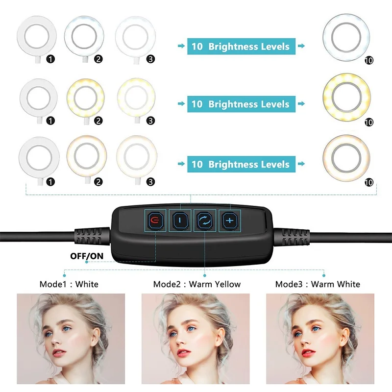 Travor светодиодный selfie Ring Light usb разъем для Youtube прямая трансляция видео чат с