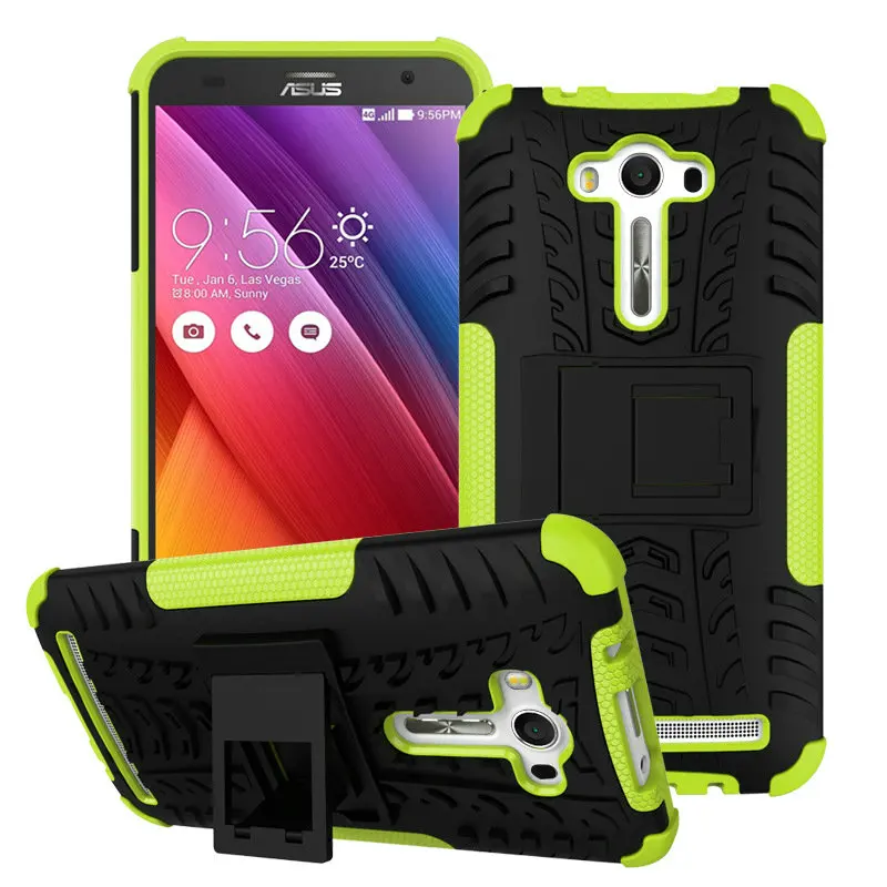 2 in 1 Colorful Hybrid Rugged Rubber Armor Case For Asus Zenfone 2 Laser ZE550KL ZE551KL 5.5