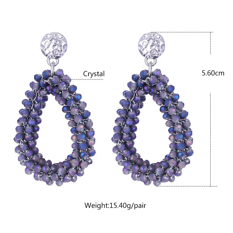 Sehuoran Aretes  Boho Wedding Earrings For Woman Pendients fashion Jewelry Statement Earrings (6)