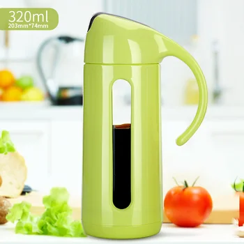 

Olive Oil Dispenser Bottle, 320ml Ergonomic Non Slip Handle Automatic Stopper Glass Vinegar Sauce Condiment Container Bottle
