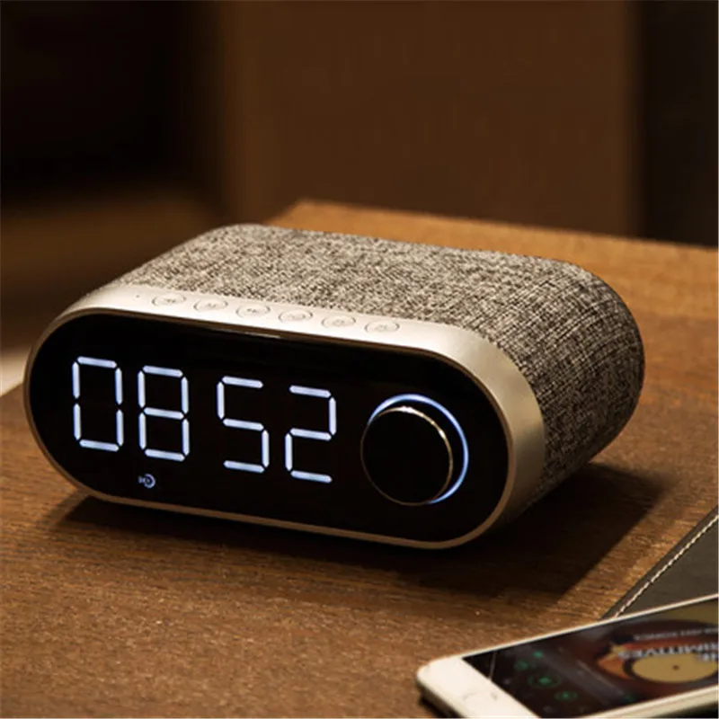 

Mini Bluetooth Household Bedside smart speaker Sound quality is clear and stable Clock Multi function bedroom music alarm clock