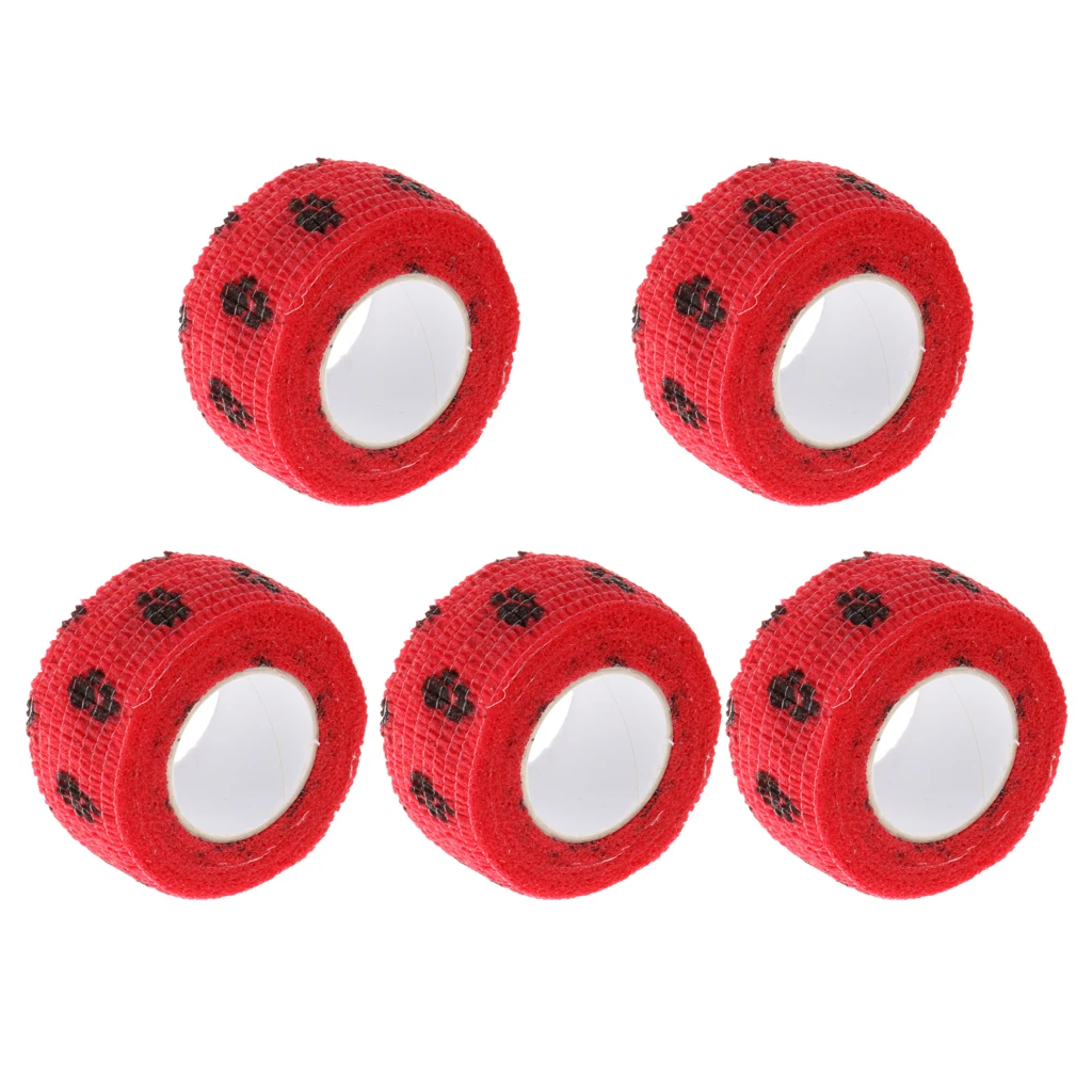 5 Pieces Non Woven Pet Dog and Cat Wound Self Adhesive Bandage Tape