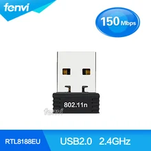 150 Mbps Wifi Mini RTL8188EU Realtek 150 M USB Wireless Wifi Lan Adaptador Dongle Compatible con 802.11b/g/n Para El Ordenador Portátil PC de Escritorio
