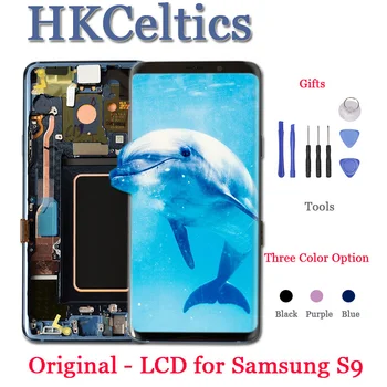 

5PCS Original 5.8" AMOLED For Display Samsung Galaxy S9 LCD +Touch Screen Digitizer Assembly For Samsung S9 G9600 LCD with Frame