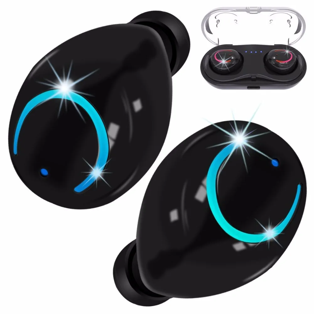 Беспроводные наушники TWS Bluetooth настоящие стерео Спортивная гарнитура с