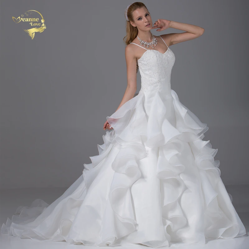 Jeanne Love, роскошное Новое поступление, свадебное платье трапециевидной формы,, Robe De Mariage, кружевное платье на бретельках, Vestido De Novia JLOV75908