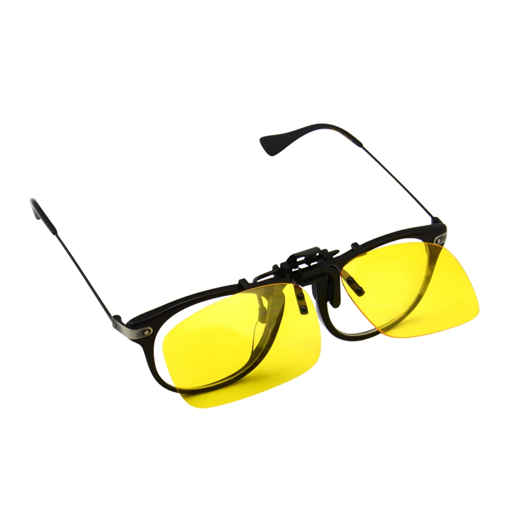 Polarized Clip Sunglasses Driving Night Vision Lens Sun Glasses Male Anti-UVA UVB For Men Women 2 Size