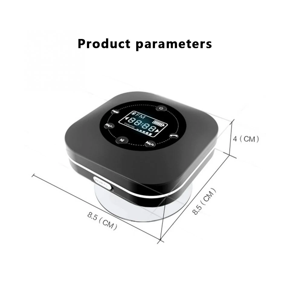 Беспроводная bluetooth-колонка, водонепроницаемая, на присоске, для душа, сабвуфер, Bluetooth колонка, Hi-Fi, объемная звуковая система, душевая колонка